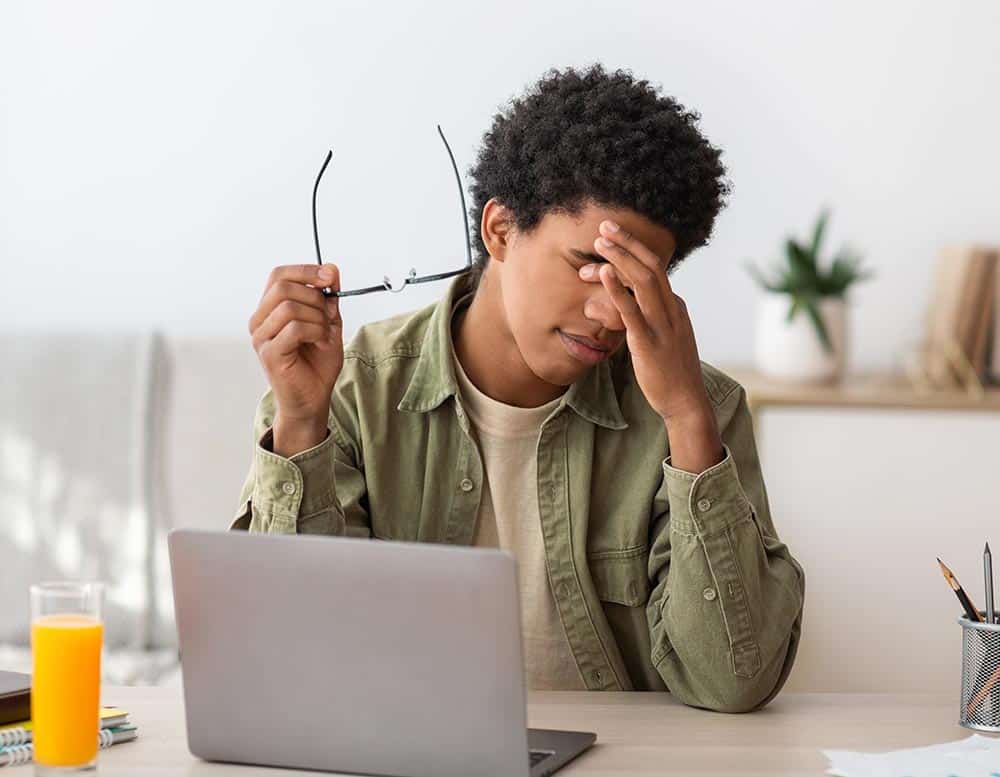 Man Experiencing Dry Eye