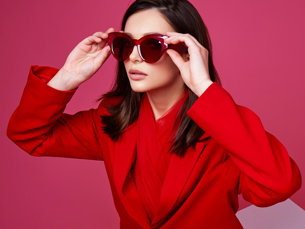 Woman Trying on Prescription Sunglasses